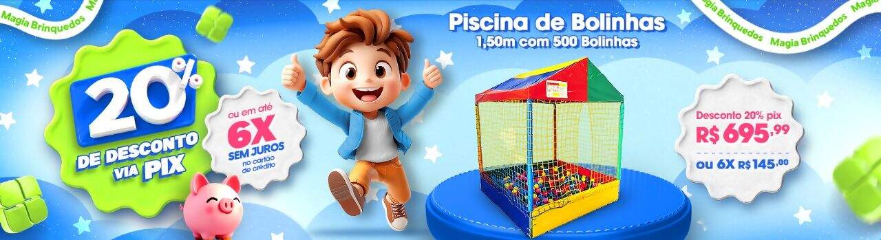 Piscina de bolinhas 1,50m com 500 bolinhas