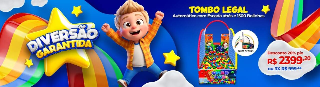 Tombo Legal Automático Escada Atrás Com 1.500 Bolinhas