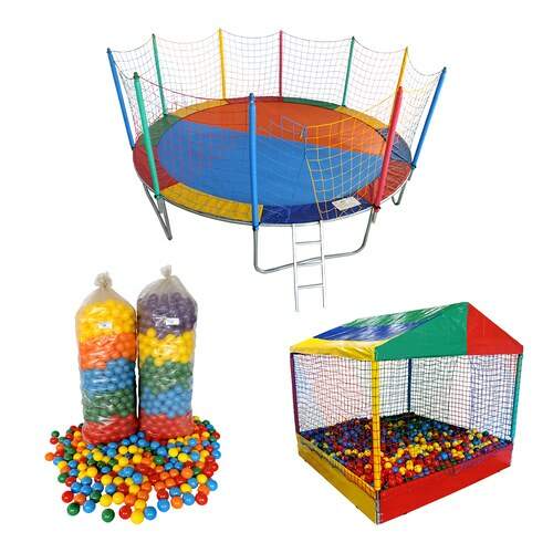 Piscina de Bolinha de 2 m x 2 m com 2.000 Bolas Coloridas