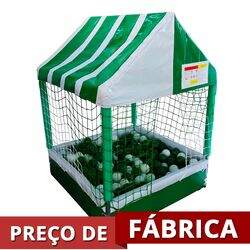 Piscina de bolinhas 1,00m Verde e Branca com 500 Bolinhas - Linha Sports